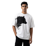 Shadow Wolfoversized cotton t-shirt for men and women by BOMBAE STORE