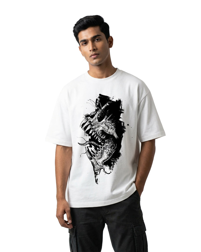 Abyss Beastoversized cotton t-shirt for men and women by BOMBAE STORE