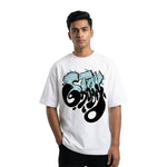 Stay Groovyoversized cotton t-shirt for men and women by BOMBAE STORE