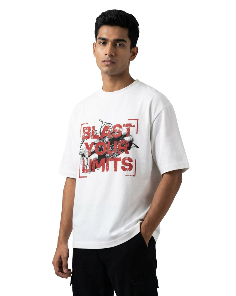 Blast Your Limitsoversized cotton t-shirt for men and women by BOMBAE STORE
