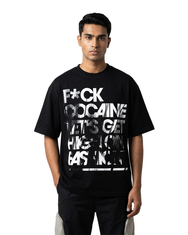 High On Fashionoversized cotton t-shirt for men and women by BOMBAE STORE