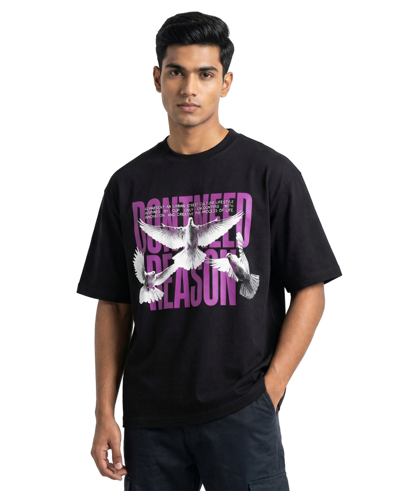 Bounded Reasonoversized cotton t-shirt for men and women by BOMBAE STORE