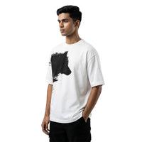 Shadow Wolfoversized cotton t-shirt for men and women by BOMBAE STORE