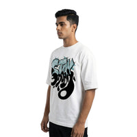 Stay Groovyoversized cotton t-shirt for men and women by BOMBAE STORE