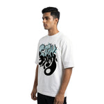 Stay Groovyoversized cotton t-shirt for men and women by BOMBAE STORE