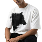 Shadow Wolfoversized cotton t-shirt for men and women by BOMBAE STORE