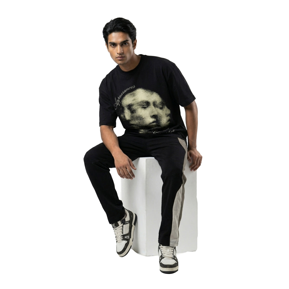 Appearances Can Be Deceptiveoversized cotton t-shirt for men and women by BOMBAE STORE