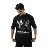 Out of Officeoversized cotton t-shirt for men and women by BOMBAE STORE