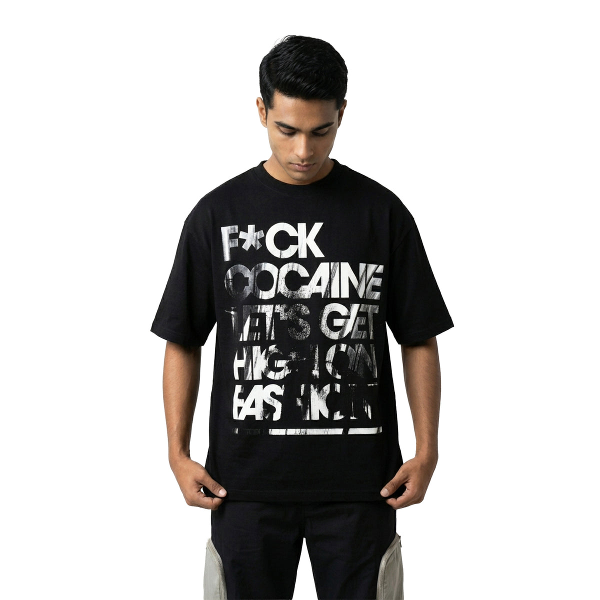 High On Fashionoversized cotton t-shirt for men and women by BOMBAE STORE