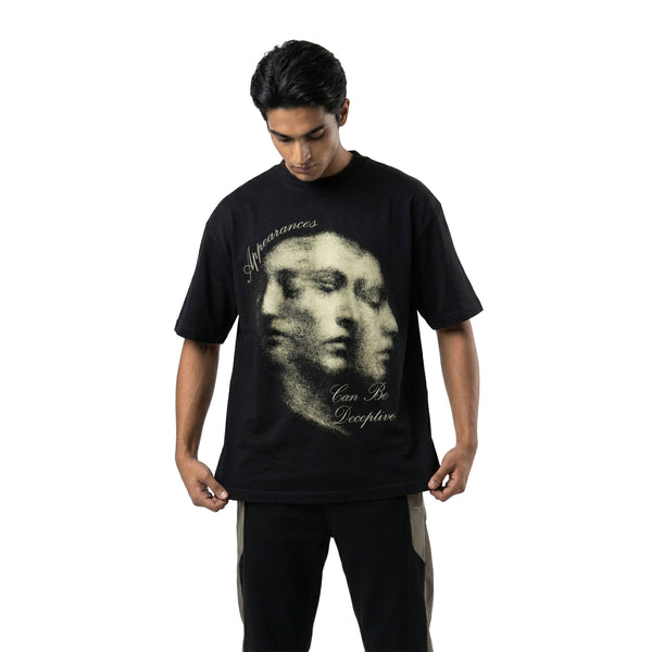 Appearances Can Be Deceptiveoversized cotton t-shirt for men and women by BOMBAE STORE