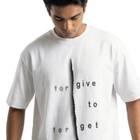 Forgive To Forgetoversized cotton t-shirt for men and women by BOMBAE STORE