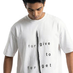 Forgive To Forgetoversized cotton t-shirt for men and women by BOMBAE STORE