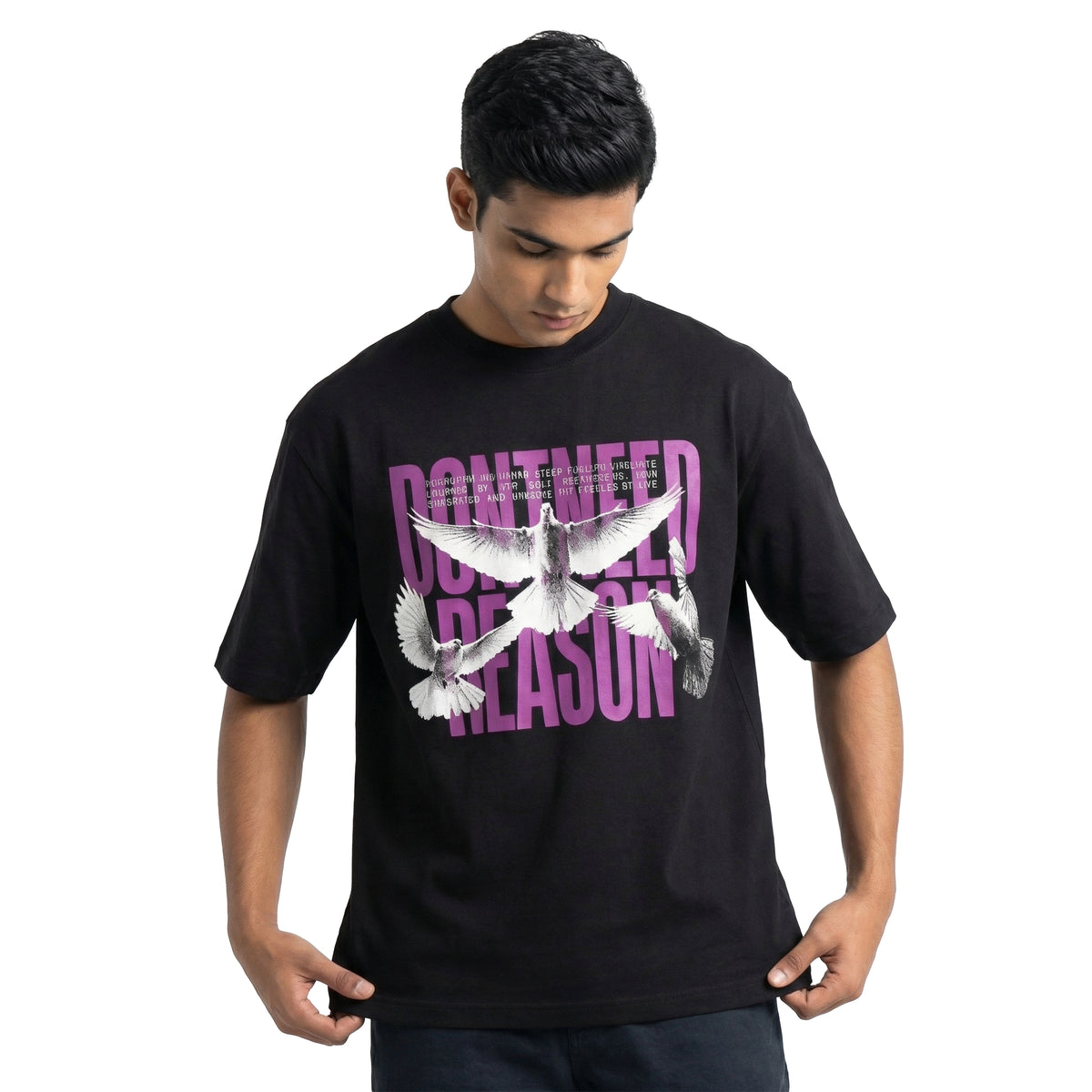 Bounded Reasonoversized cotton t-shirt for men and women by BOMBAE STORE