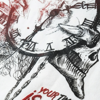Your Time Is Doneoversized cotton t-shirt for men and women by BOMBAE STORE