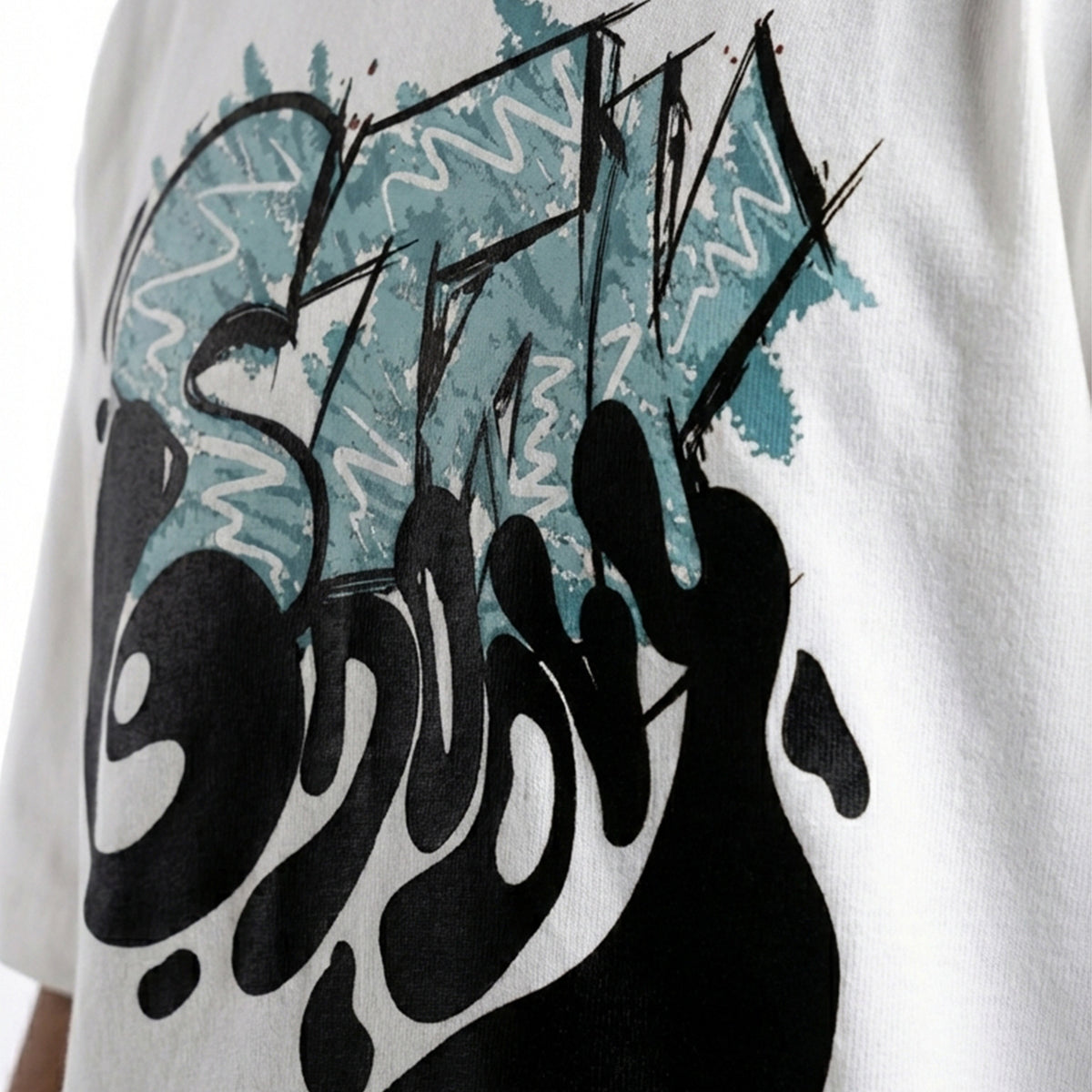 Stay Groovyoversized cotton t-shirt for men and women by BOMBAE STORE