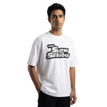 The Slow and the Seriousoversized cotton t-shirt for men and women by BOMBAE STORE
