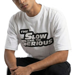 The Slow and the Seriousoversized cotton t-shirt for men and women by BOMBAE STORE