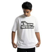 The Slow and the Seriousoversized cotton t-shirt for men and women by BOMBAE STORE