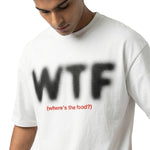 WTF - Where's The Food?oversized cotton t-shirt for men and women by BOMBAE STORE
