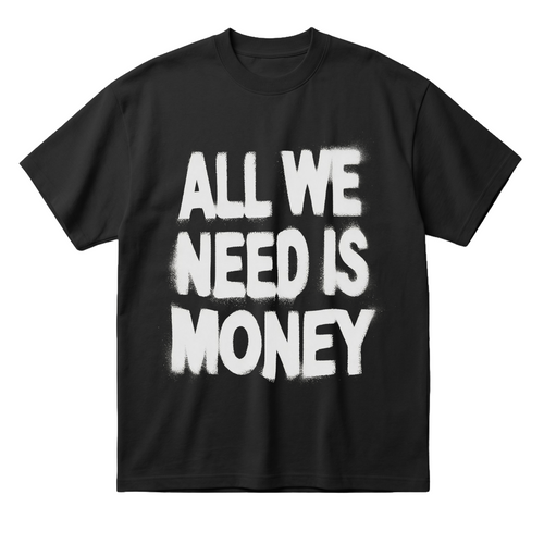 All We Need Is Moneyoversized cotton t-shirt for men and women by BOMBAE STORE