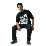 All We Need Is Moneyoversized cotton t-shirt for men and women by BOMBAE STORE
