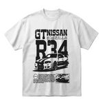 Nissan GT-R R34 Heritageoversized cotton t-shirt for men and women by BOMBAE STORE