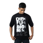 Diffusionoversized cotton t-shirt for men and women by BOMBAE STORE