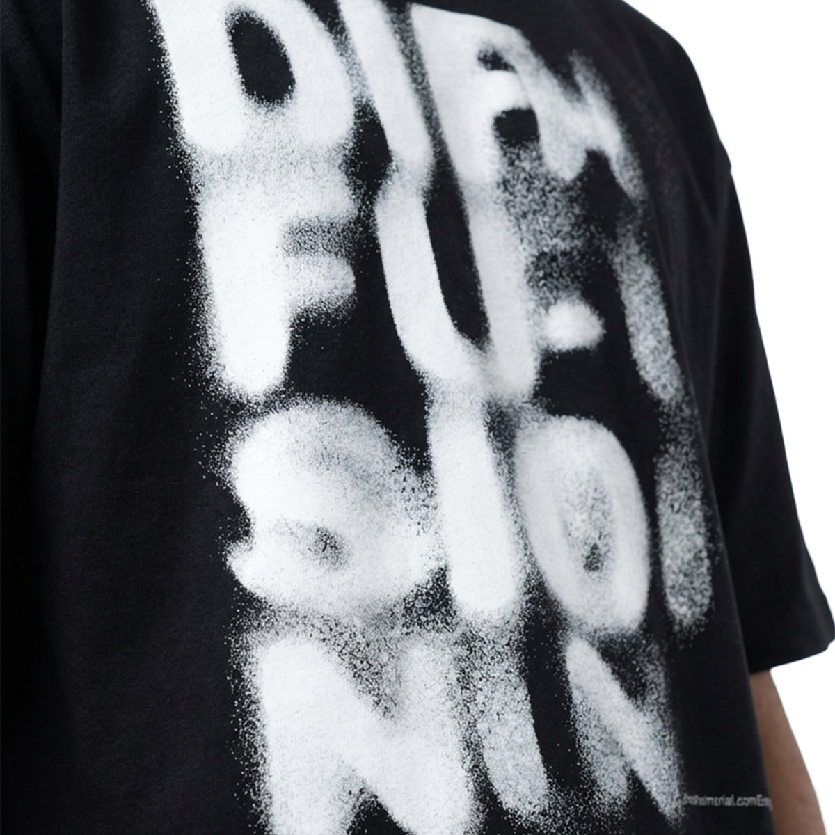 Diffusionoversized cotton t-shirt for men and women by BOMBAE STORE