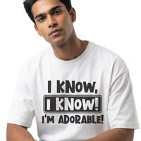 I'm Adorableoversized cotton t-shirt for men and women by BOMBAE STORE