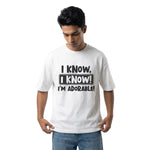 I'm Adorableoversized cotton t-shirt for men and women by BOMBAE STORE
