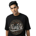 Namasteoversized cotton t-shirt for men and women by BOMBAE STORE