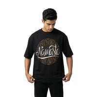 Namasteoversized cotton t-shirt for men and women by BOMBAE STORE
