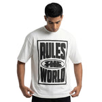 Rules the Worldoversized cotton t-shirt for men and women by BOMBAE STORE