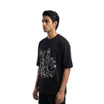 Urban Sketchoversized cotton t-shirt for men and women by BOMBAE STORE