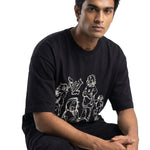 Urban Sketchoversized cotton t-shirt for men and women by BOMBAE STORE