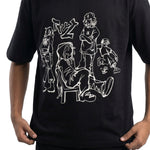 Urban Sketchoversized cotton t-shirt for men and women by BOMBAE STORE