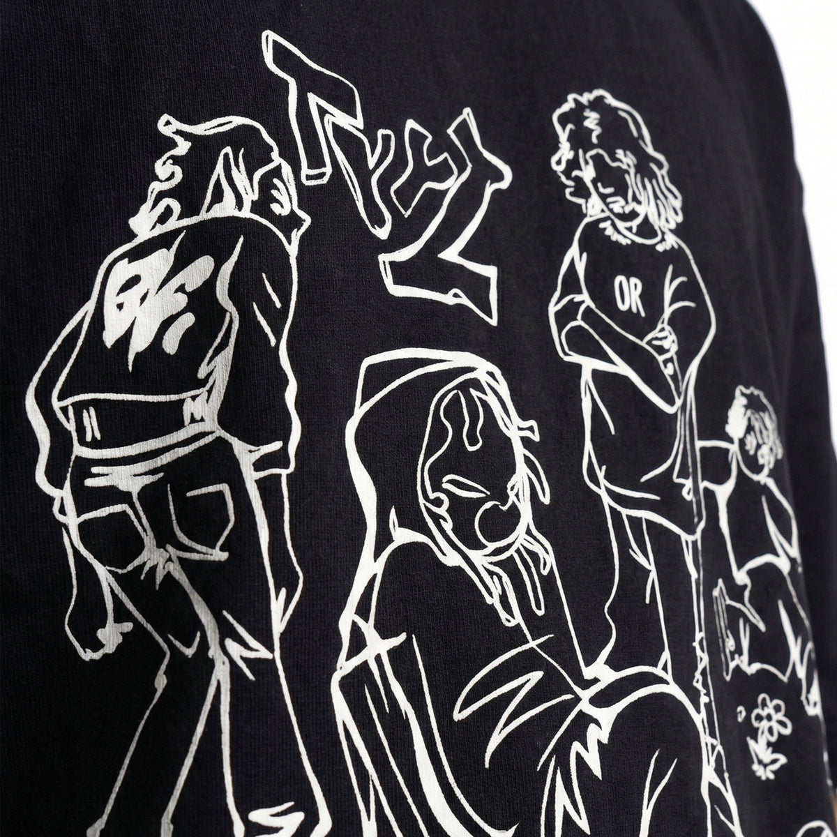 Urban Sketchoversized cotton t-shirt for men and women by BOMBAE STORE