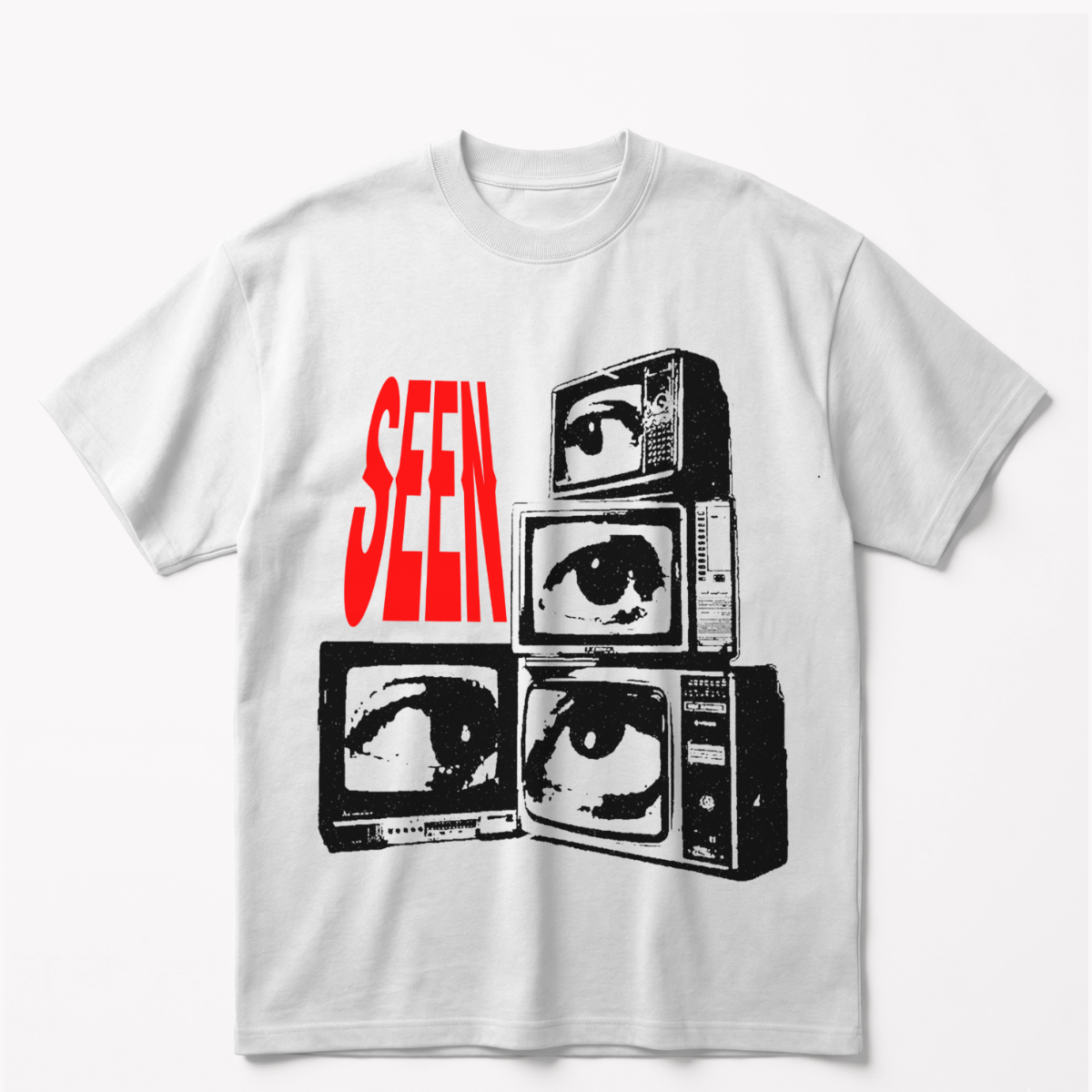 Hidden Gazeoversized cotton t-shirt for men and women by BOMBAE STORE
