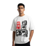 Hidden Gazeoversized cotton t-shirt for men and women by BOMBAE STORE