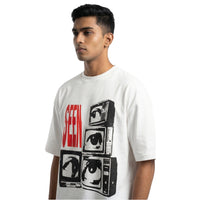 Hidden Gazeoversized cotton t-shirt for men and women by BOMBAE STORE