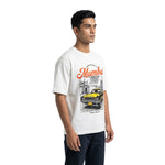 Mumbai Nostalgiaoversized cotton t-shirt for men and women by BOMBAE STORE