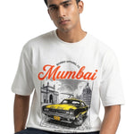 Mumbai Nostalgiaoversized cotton t-shirt for men and women by BOMBAE STORE