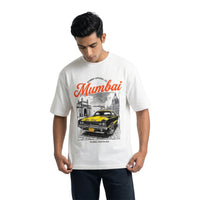 Mumbai Nostalgiaoversized cotton t-shirt for men and women by BOMBAE STORE