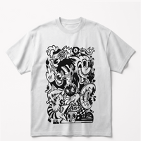 Chaos Canvasoversized cotton t-shirt for men and women by BOMBAE STORE
