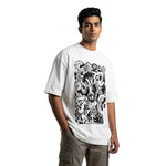 Chaos Canvasoversized cotton t-shirt for men and women by BOMBAE STORE