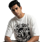 Chaos Canvasoversized cotton t-shirt for men and women by BOMBAE STORE