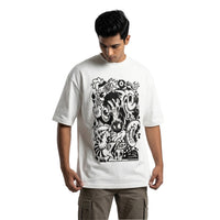 Chaos Canvasoversized cotton t-shirt for men and women by BOMBAE STORE