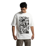 Chaos Canvasoversized cotton t-shirt for men and women by BOMBAE STORE