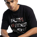 Push Harder Every Dayoversized cotton t-shirt for men and women by BOMBAE STORE