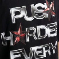 Push Harder Every Dayoversized cotton t-shirt for men and women by BOMBAE STORE
